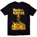 Iron Maiden T Shirt - Est. 1975 Holy Smoke Jumbo Yellow | Buy Now For 24.99
