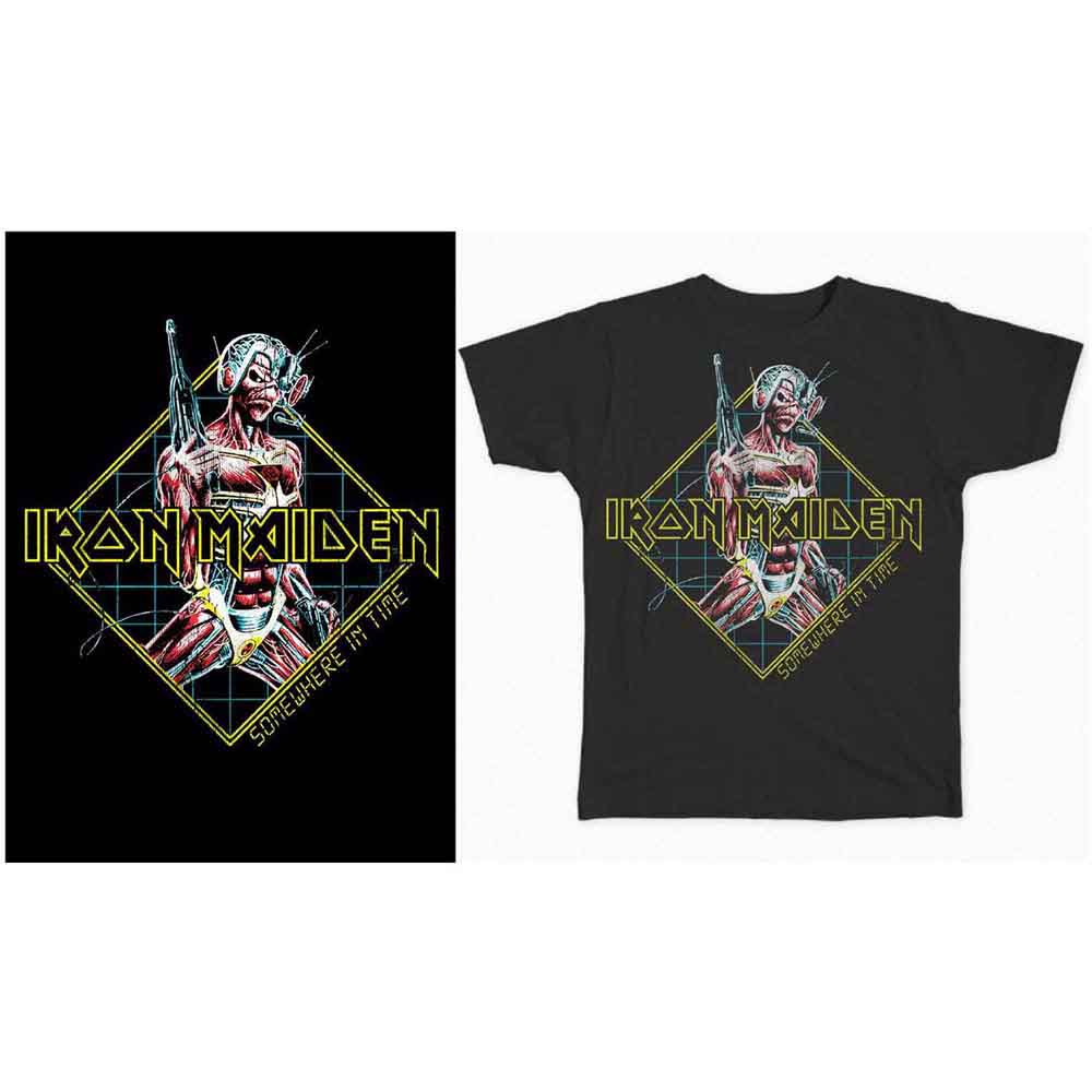 Iron Maiden T Shirt - Somewhere In Time Diamond