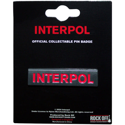Interpol Pin - Badge - Text Logo