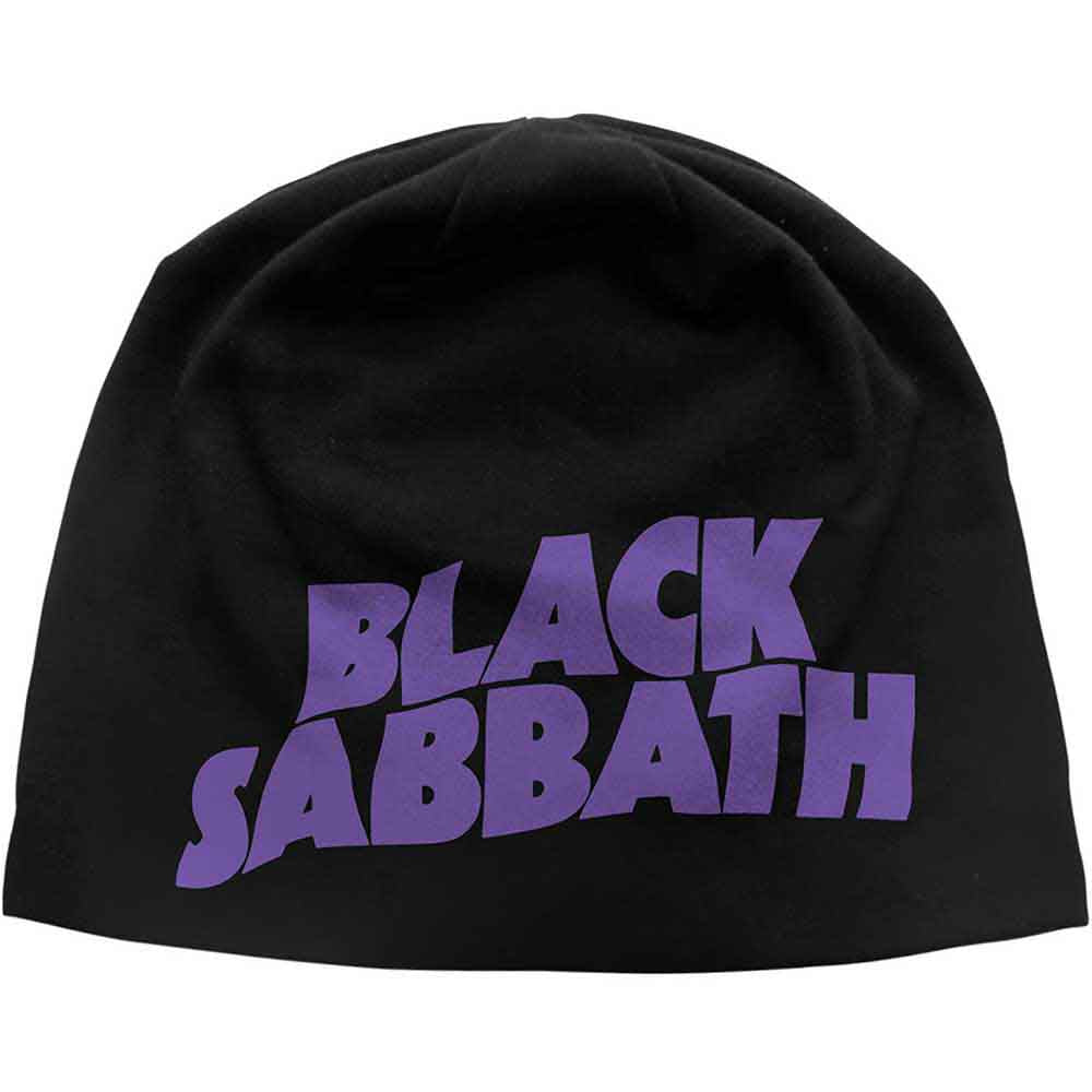 Black Sabbath Headwear Beanies - Purple Logo JD Print