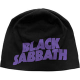 Black Sabbath Headwear Beanies - Purple Logo JD Print
