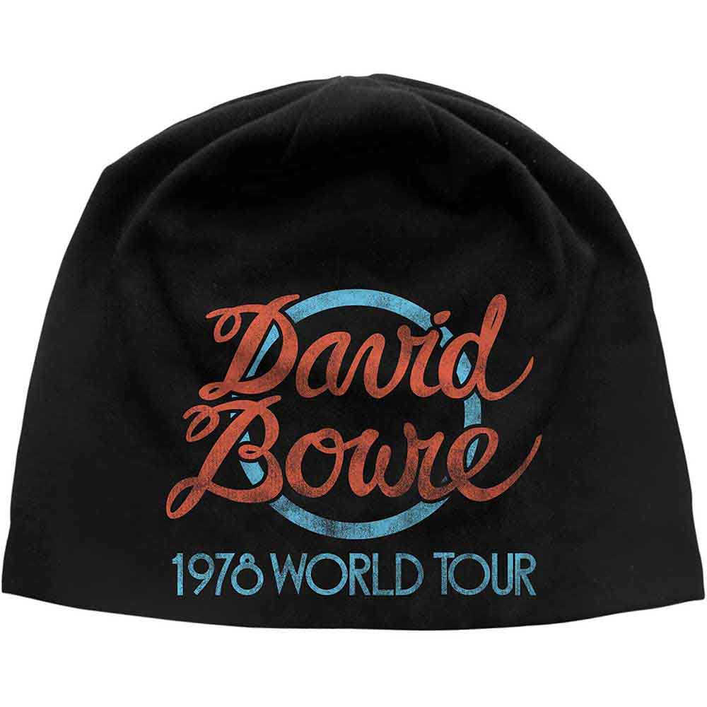 David Bowie Beanies - World Tour Logo JD Print