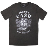 Johnny Cash T Shirt - Walk The Line Boots Stone Wash | Buy Now For 24.99