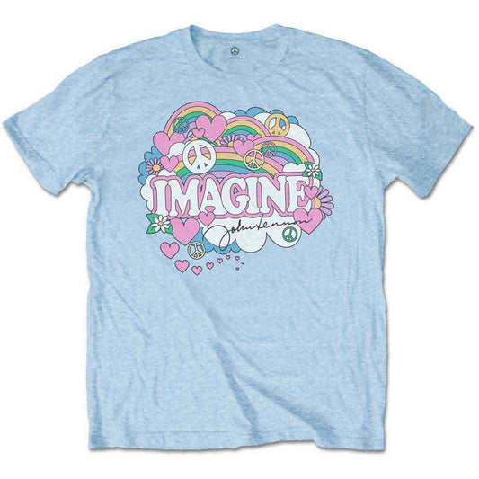 John Lennon T Shirt - Rainbows, Love & Peace