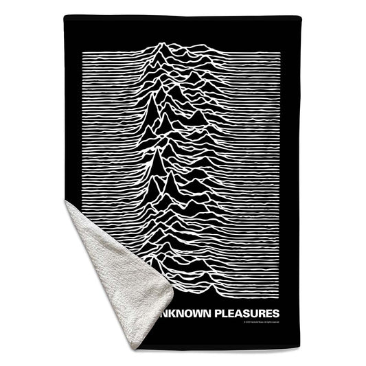 Rocksax Joy Division Sherpa Fleece Blanket - Unknown Pleasures  | Buy Now From £39.99