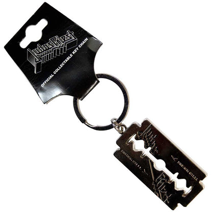 Judas Priest Standard Keychains - British Steel Razor Blade