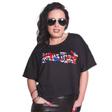 Judas Priest Women's T Shirt - Union Glitter Print Boxy | Buy Now For 34.99