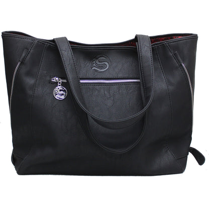 BURNT ROSE - Tote Bag - Top quality PU Leather Studded