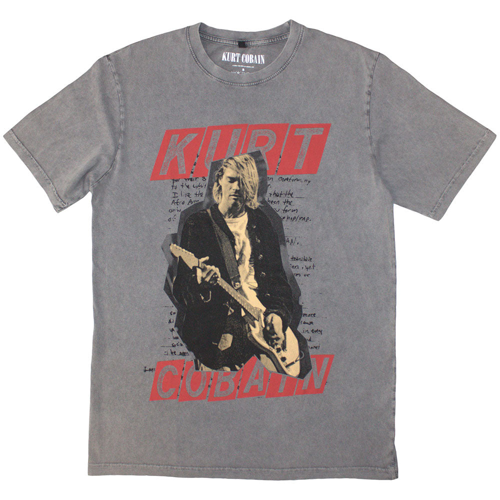 Kurt Cobain T Shirt - Collage Stone Wash