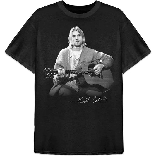 Kurt Cobain T Shirt - Guitar Live Photo