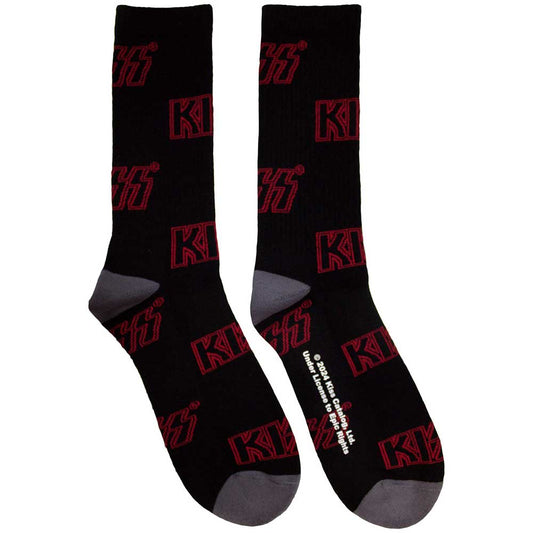 KISS Terry Socks - Logo Pattern