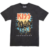 KISS T Shirt - Destroyer 3D Logo Stone Wash