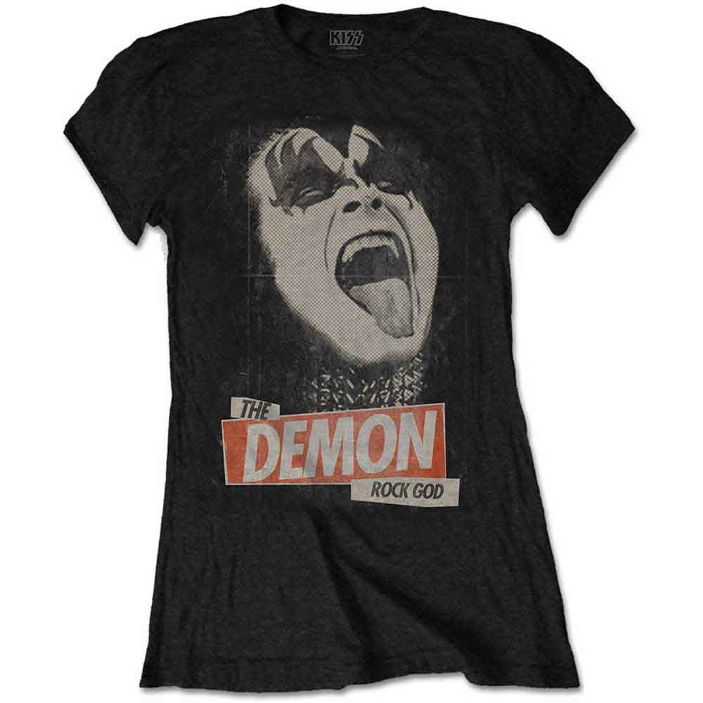 Kiss Women's T Shirt - The Demon Rock God
