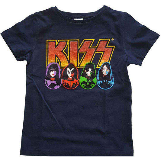 KISS Children's T Shirt - Logo, Faces & Icons