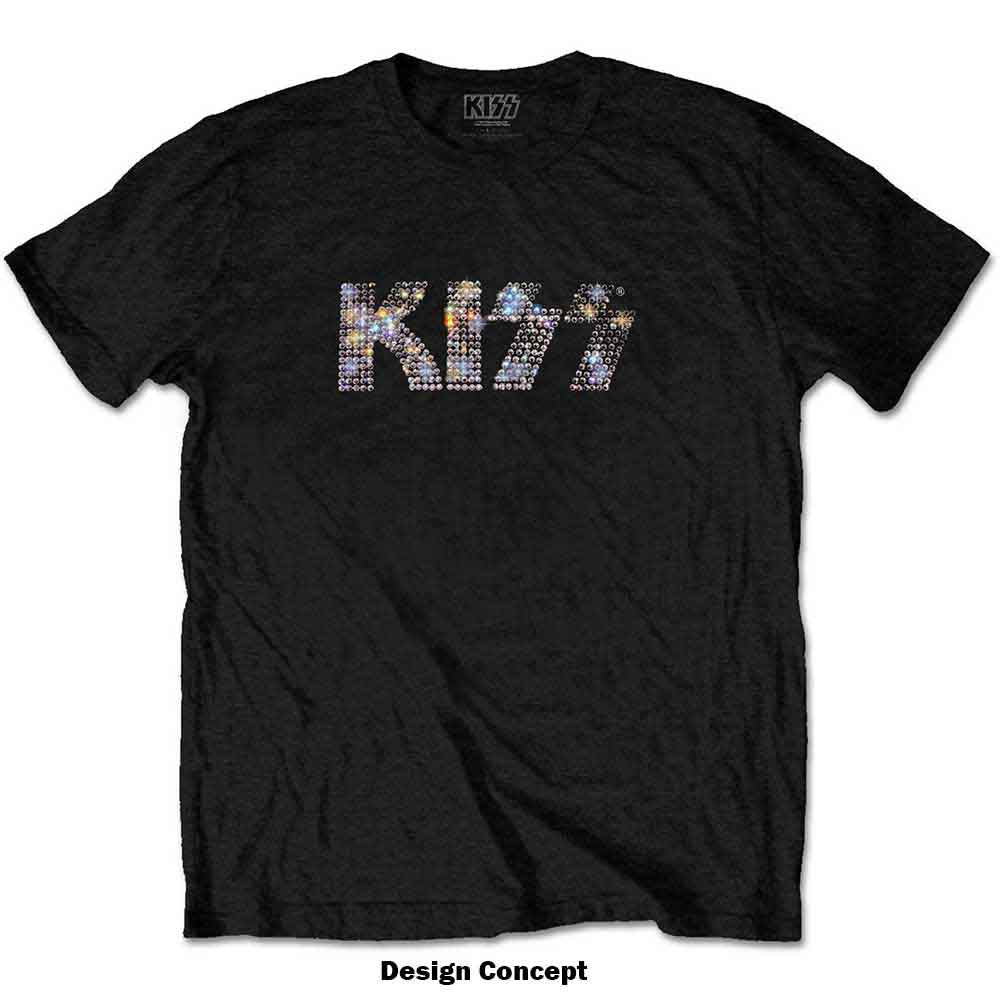 Kiss T Shirt - Logo Diamante