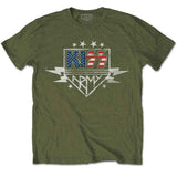 Kiss T Shirt - Army Lightning