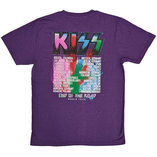 KISS T Shirt - End Of The Road Colour Pop