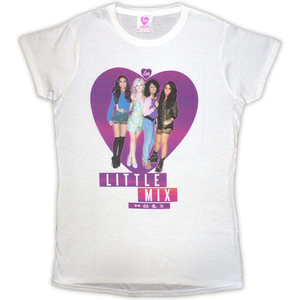 Little Mix Women's T Shirt - Gradient Heart | Buy Now For 24.99