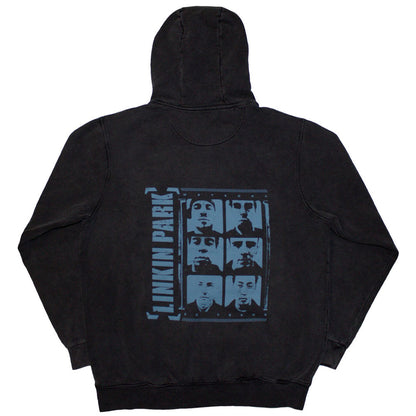 Linkin Park Stone Wash Pullover Hoodie - Meteora Portraits Stone Wash
