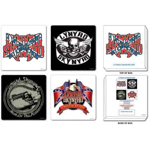 Lynyrd Skynyrd Cork Coaster Sets - 4 Piece Set In Presentation Box