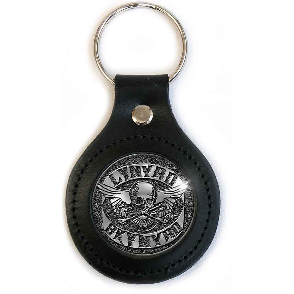 Lynyrd Skynyrd Leather Keychains - Biker Logo Leather