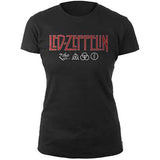 Led Zeppelin Woman's T Shirt - Logo & Symbols