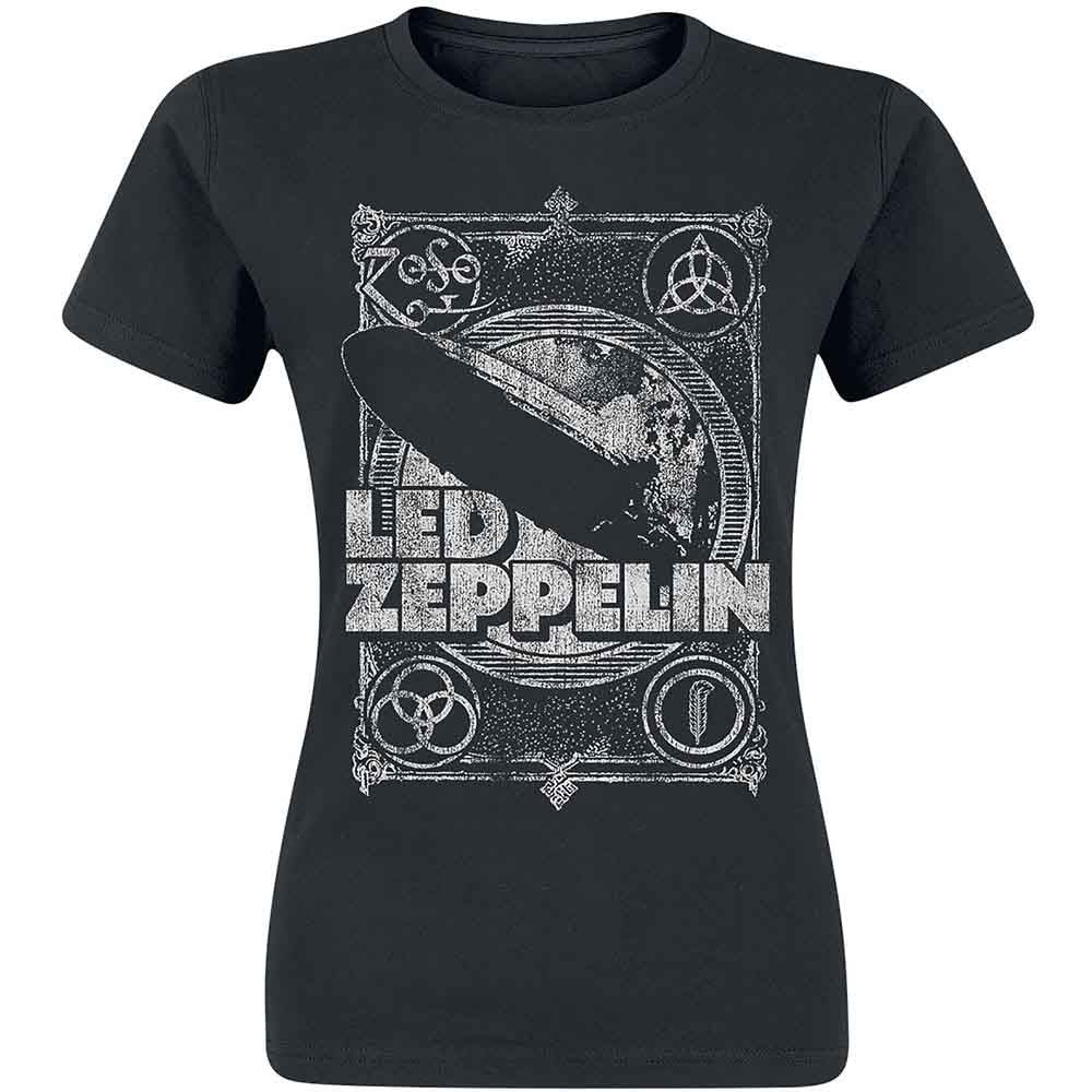Led Zeppelin Woman's T Shirt - Vintage Print LZ1