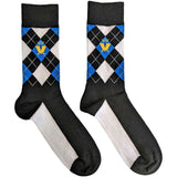 Madness Ankle Socks - Crown & M Blue Diamond