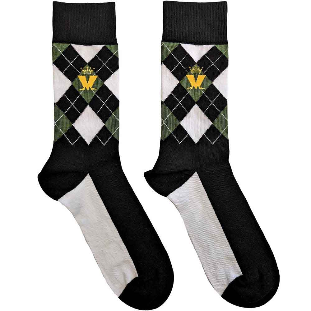 Madness Ankle Socks - Crown & M Green Diamond
