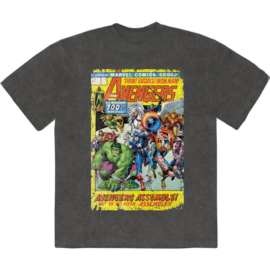 Marvel Comics T Shirt - Avengers Assemble 700 Stone Wash | Buy Now For 24.99