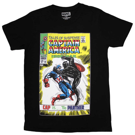 Marvel Comics T Shirt - Cap vs The Panther Comic Cover