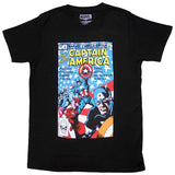 Marvel Comics T Shirt - Many Captain Americas Comic Cover