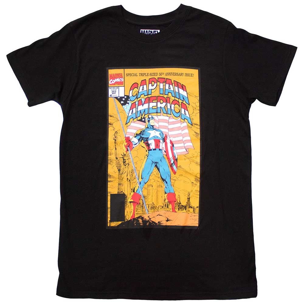 Marvel Comics T Shirt - Captain America 50th Comic Cover