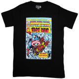 Marvel Comics T Shirt - Captain America & Iron Man Comic Cover