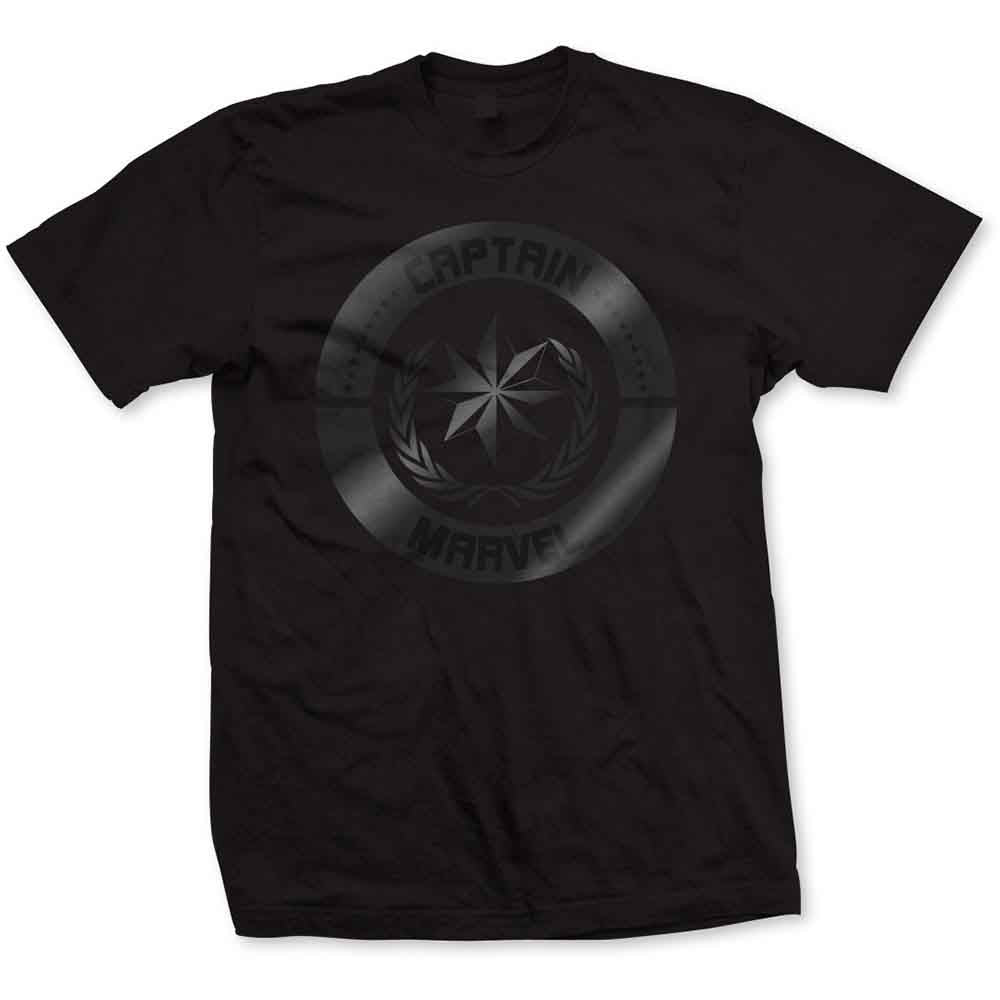 Marvel Comics T Shirt - Captain Marvel Silver Circle