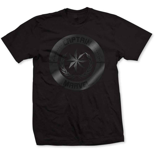 Marvel Comics T Shirt - Captain Marvel Silver Circle