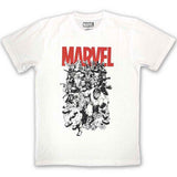 Marvel Comics T Shirt - B&W Characters