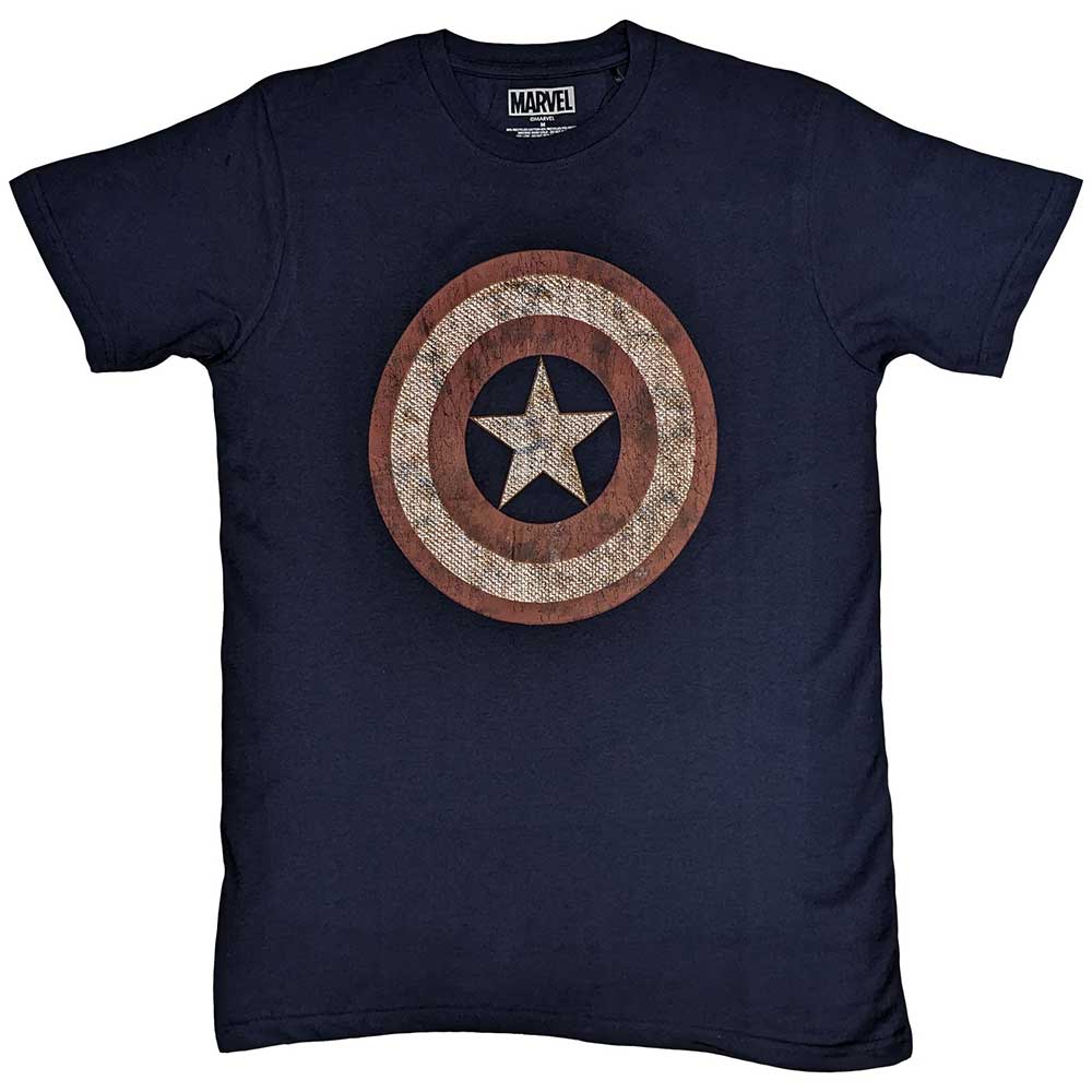 Marvel Comics T Shirt - Captain America Embroidered Shield