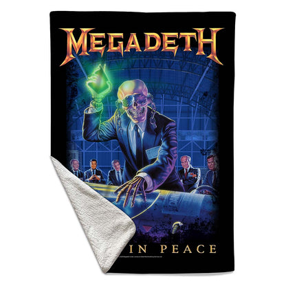Rocksax Megadeth Sherpa Fleece Blanket - Rust in Peace  | Buy Now From £39.99