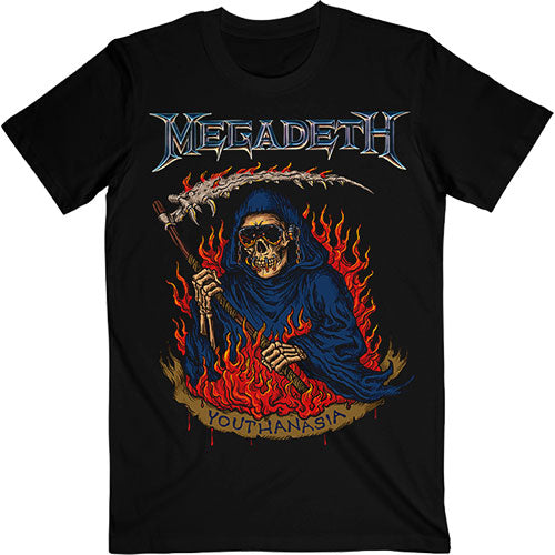 Megadeth T Shirt - Youthanasia Flames | Buy Now For 24.99