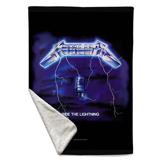 Rocksax Metallica Sherpa Fleece Blanket - Ride The Lightning  | Buy Now From £39.99