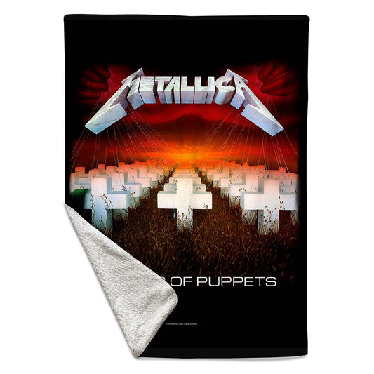 Rocksax Metallica Sherpa Fleece Blanket - Master of Puppets  | Buy Now From £39.99