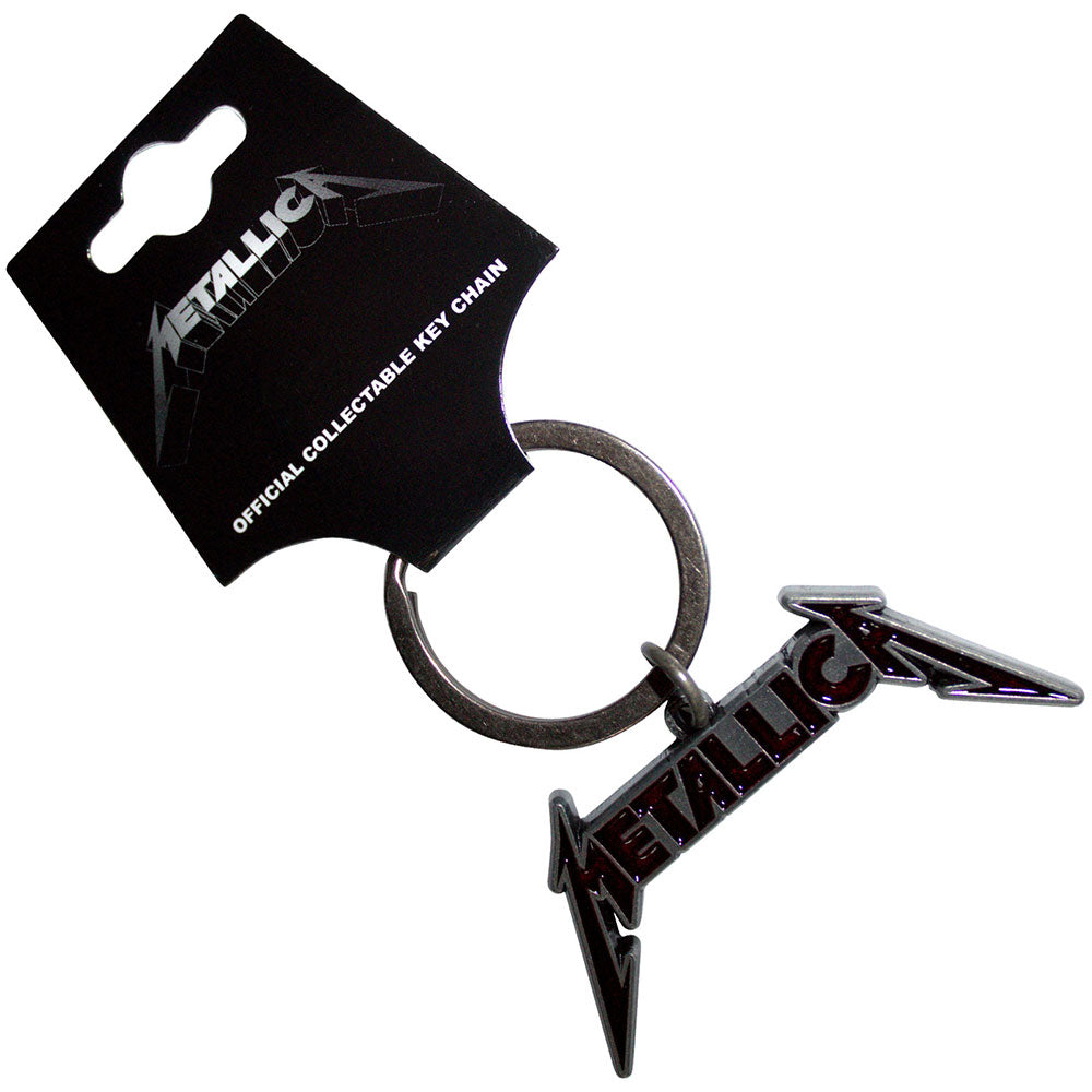 Metallica Standard Keychains - Deep Red Logo