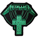 Metallica Patches - Iron On - Master Of Puppets Green Cross