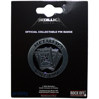 Metallica Pin - Badge - 30th Anniversary Playing Card