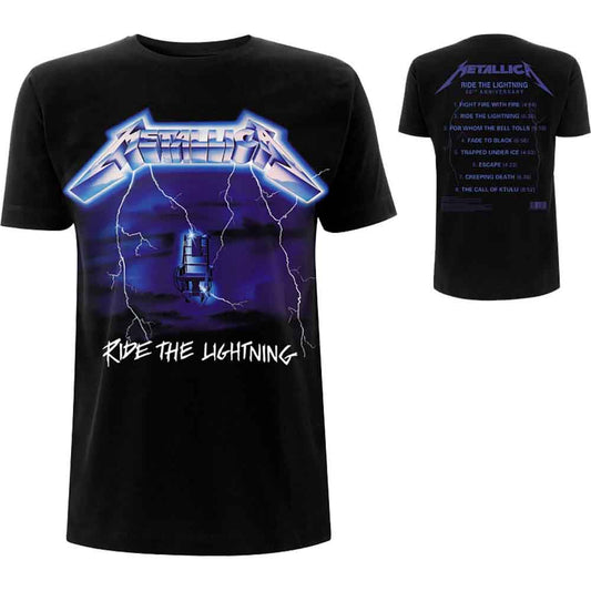 Metallica T Shirt - Ride The Lightning Tracks | Buy Now For 24.99