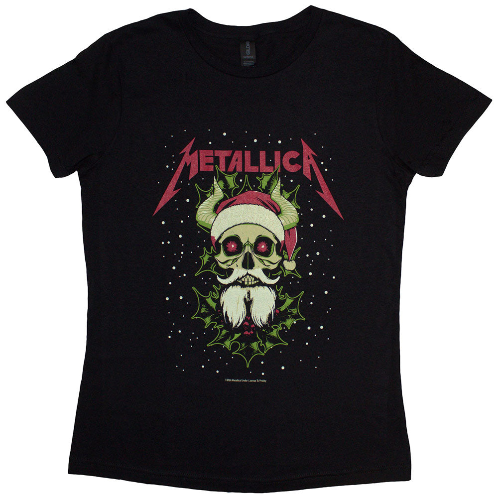 Metallica Woman's T Shirt - Santa Horns