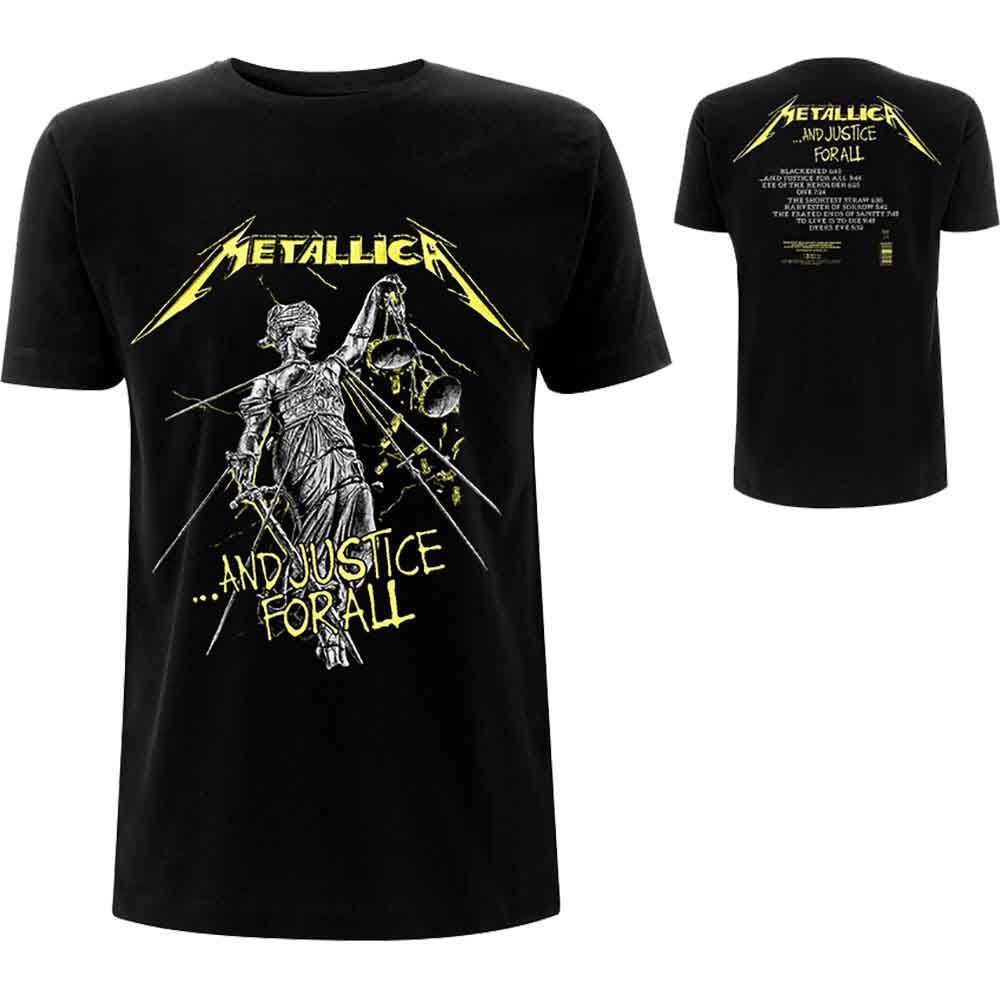 Metallica T Shirt - And Justice For All Tracks