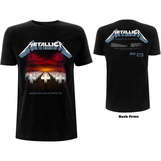 Metallica T Shirt - Master Of Puppets Tracks | Buy Now For 24.99