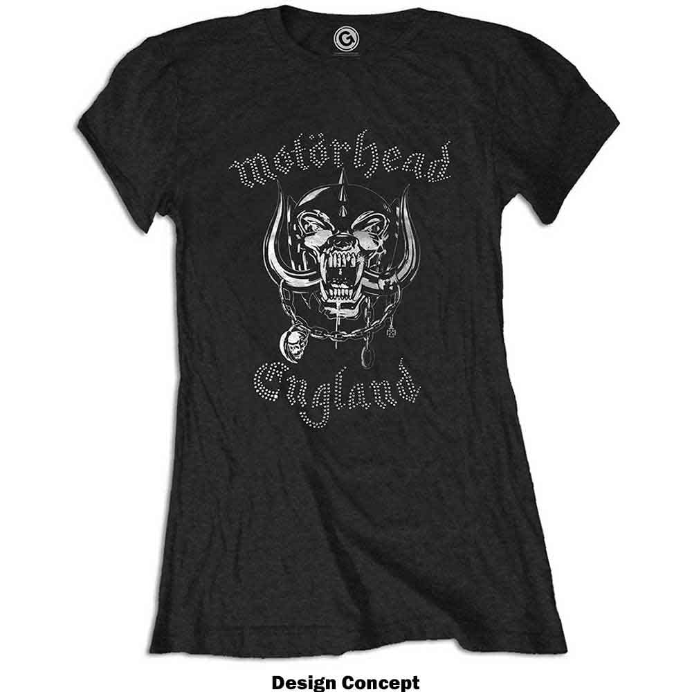 Motorhead Woman's T Shirt - England Diamante